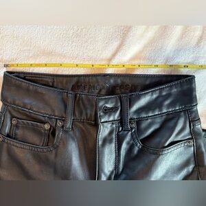 American Eagle Outfitters Shiny Black Faux Leather Pants